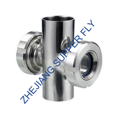 Cross type sight glass