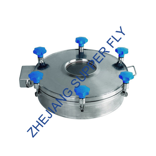 Round Outward Manway With Sight Glass